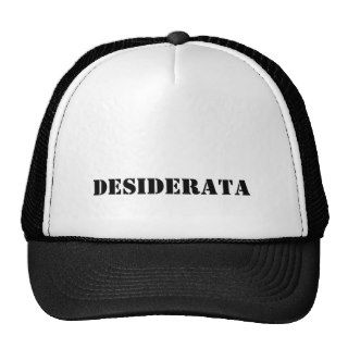 desiderata hats