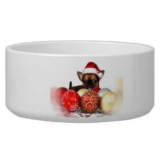 Christmas chihuahua puppy dog bowl