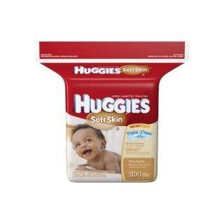 Huggies Soft Skin Baby Wipes, Refill, 552 Total Wipes 184 Count Pack (Pack of 3), Packaging may vary Health & Personal Care