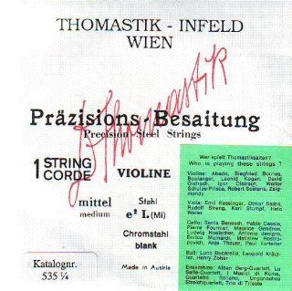 Thomastik Infeld Violin Prazision E    Plain E 1/4 Size Mittel, 535 Musical Instruments