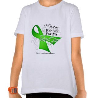 Sister Lime Green Ribbon   Lymphoma Tshirt