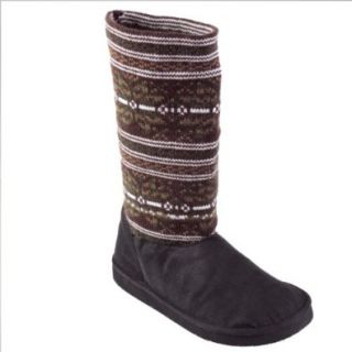 Journee Collection Womens Fair Isle Knit Sweater Boots (5.5, Brown) Shoes