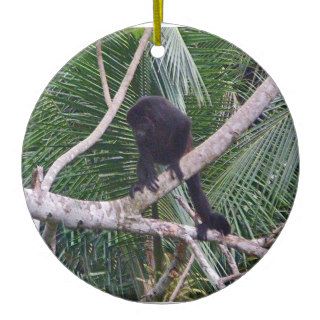 Howler Monkey and Baby Monkey in Costa Rica Jungle Christmas Ornaments