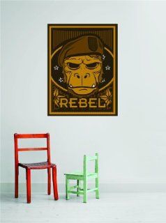 DAYCARE CLASSROOM Monkey Rebel Animal Boy Girl Kids Childrens Picture Art Graphic Design Mural Vinyl Wall   Best Selling Cling Transfer Decal Color 536Size  30 Inches X 50 Inches   22 Colors Available   Wall Decor Stickers