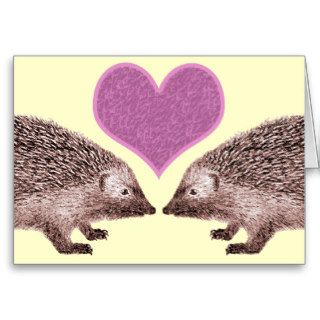 I Love You Even When You Get Prickly Two Hedgehogs Card