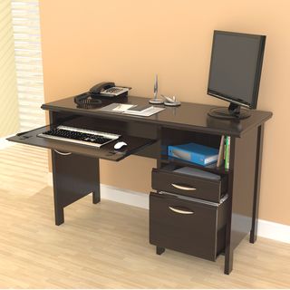 Inval Softform Espresso Computer Desk Inval America LLC Desks
