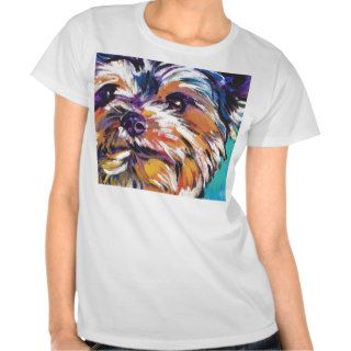 Yorkshire Terrier Yorkie Pop Art T Shirt