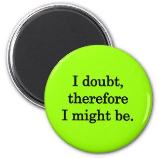 I Doubt, Therefore I Might Be Fridge Magnets