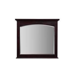 Pegasus Harvest 32 in. x 36 in. Birch Framed Wall Mirror in Red Ebony PEG HVTM 36BE