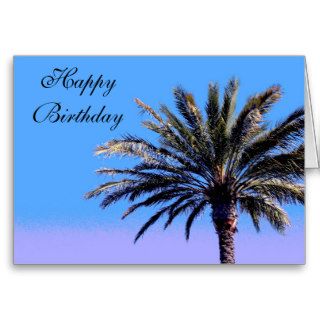 Happy Birthday Palm Tree Greeting Cards