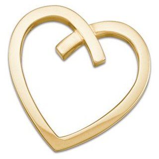 14K Yellow Gold Fashion Heart Pendant Jewelry