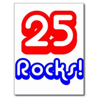 25 Rocks Birthday Post Card
