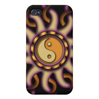 , Yin Yang Sun, Purple Orange Cases For iPhone 4