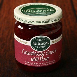 Tracklements Cranberry Sauce with Port (9 ounce)  Canned And Jarred Cranberries  Grocery & Gourmet Food