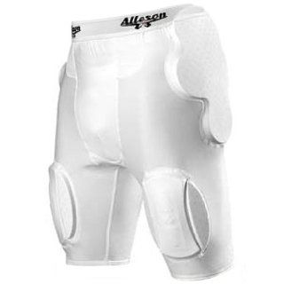 Alleson Youth Integrated Pad Football Girdles WHITE YL  Sports & Outdoors
