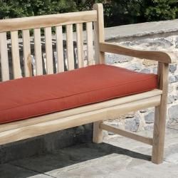 Clara 48 inch Indoor/ Outdoor Textured Red Bench Cushion with Sunbrella Outdoor Cushions & Pillows