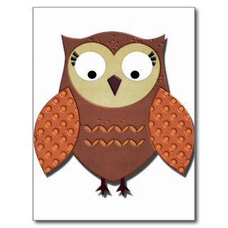Owl designs post cards