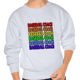 Rainbow Baseball Coach Pull Over Sweatshirt