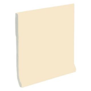U.S. Ceramic Tile Color Collection Bright Khaki 4 1/4 in. x 4 1/4 in. Ceramic Stackable Cove Base Wall Tile DISCONTINUED U740 AT3401 