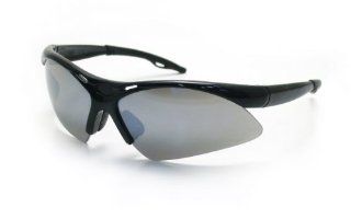SAS Safety 540 0213 Diamondback Eyewear with Chamshell Smoke Mirror Lens/Black Frame   Safety Glasses  