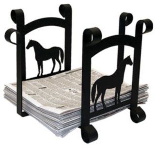 Village Wrought Iron RB 68 Horse Recycle Bin   In Home Recycling Bins