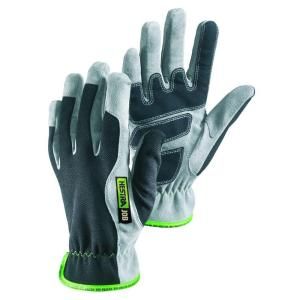 Hestra JOB Barys Size 6 X Small Reinforced Chamude Palm Breathable Mesh Backhand Glove in Grey and Black 15076 06