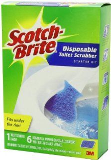Scotch Brite Disposable Toilet Scrubber Kit 557SK 6, 1 Handle and 6 Refills Health & Personal Care