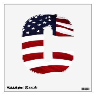 Alphabet Decals   Patriotic American Flag Wall Sticker