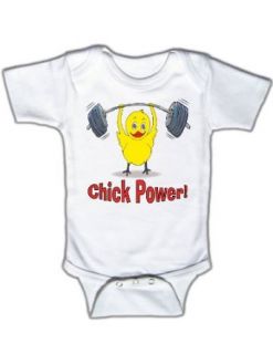 Chick power   Funny Baby One Piece Bodysuit Clothing
