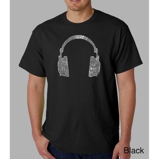 Los Angeles Pop Art Men's Headphones Short Sleeve T Shirt Los Angeles Pop Art Casual Shirts