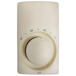Cadet M600 Series Anticipating Almond Bimetal Double Pole 22 Amp Wall Thermostat M612A