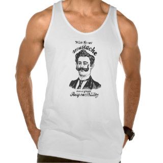 With great mustache, comes great responsibility tank top