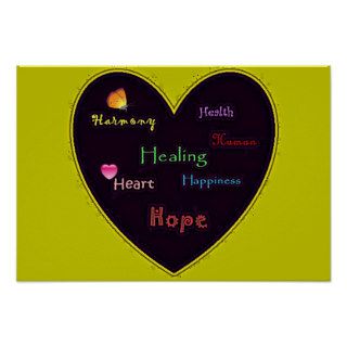Happiness Harmony Health and hope inspirational me Posters