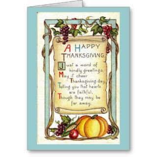 A Happy Thanksgiving Greeting Card