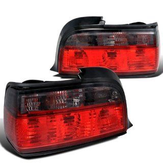 Bmw E36 3 Series 2 Door 318I 325I 328I M3 Red Smoked Tail Lights Lamps Pair Automotive