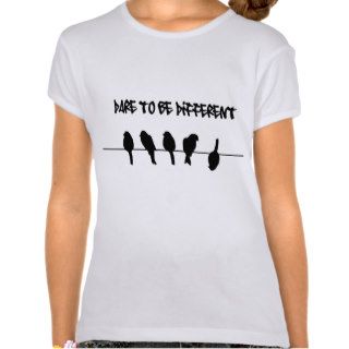 Birds on a wire – dare to be different tshirts