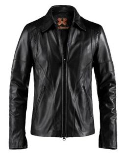 Soul Revolver Wraith Classic 70s Jacket   Black at  Mens Clothing store Leather Outerwear Jackets