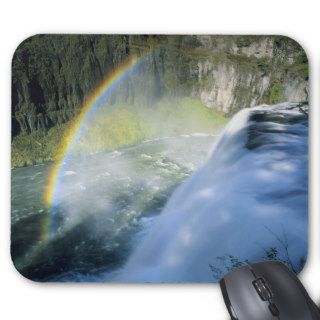 Idaho. USA. Rainbow in spray above Upper Mesa Mouse Pads