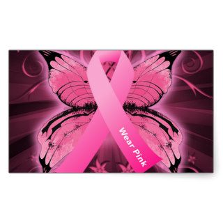 Think Pink Breast Cancer Ribbon Sticker