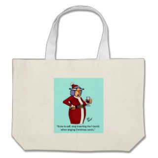 Funny Christmas Wine Cartoon Gift Bags