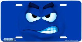 544 "Blue Smirk" License Plate Car Auto Novelty Front Tag by Jason Fetko from Airstrike Automotive