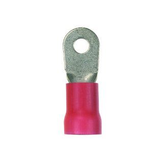 Panduit PV2 56R XY Ring Terminal, Large Wire, Vinyl Insulated, 2 AWG Wire Range, 5/16" Stud Size, Red, 0.06" Stock Thickness, 0.560" Max Insulation, 0.68" Terminal Width, 1.96" Terminal Length, 0.58" Center Hole Diameter (Pack