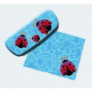 Ladybugs Eyeglass hard storage Case with microfiber cleaning cloth Health & Personal Care