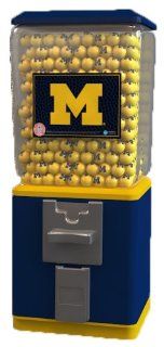 Classic 18" Officially Licensed University of Michigan Gumball Machine with 1" U of M Gumballs  Chewing Gum  Grocery & Gourmet Food