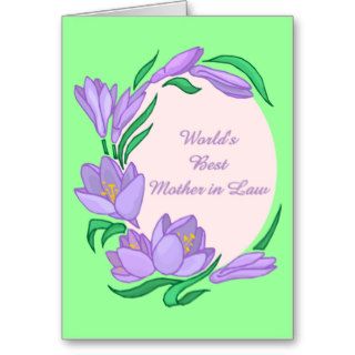 World's Best Mother In Law Customizable Gifts Greeting Card