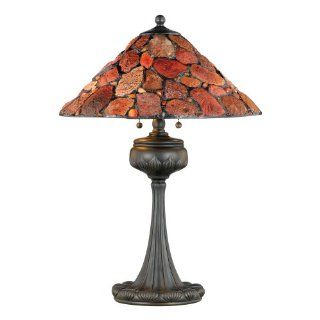 Quoizel Natural Agate Tiffany Table Lamp with Agate Stone Shade, Vintage Bronze Finish #TF561TVB    
