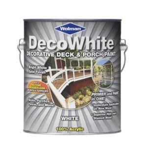 Rust Oleum Wolman 1 gal. Decowhite 100% Acrylic Water Base Decorative Deck and Porch Paint (2 Pack) DISCONTINUED 12106