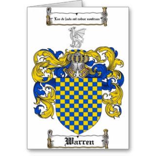 Warren Family Crest Greeting Cards