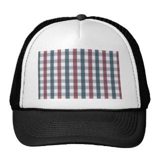 Red White and Blue Gingham Plaid Hats