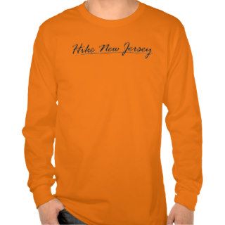 Hike New Jersey (Script)   Blaze Orange T Shirt